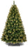 Albero di Natale Artificiale Realistico Folto 210 cm 757 Rami Verde Punte Oro