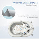 Vaschetta Bagnetto Pieghevole per Bambini 81,5x50,5x23,5 cm 0-3 Anni Grigio Bianco