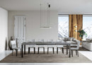 Tavolo Allungabile 140-244x90x77 cm Everyday Cemento Gambe Antracite