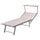 Lettino Mare con Parasole Richiudibile 181x71,5x38,5 cm in Alluminio PVC e Poliestere Avorio Riccione