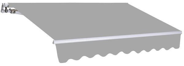 sconto Tenda da Sole Barra Quadra 2x2,5m Tessuto in Poliestere Grigio Cenere