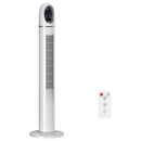 Ventilatore a Torre 31x31x111 cm Oscillante a 70° 4 Modalità 3 VelocitàTimer 24 Ore in PP e ABS Bianco      