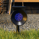 Set 2 Luci da Giardino Solari RGB con 2 Modalità di Illuminazione 10,6x15x38 cm in PP e PC Nero