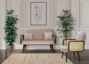 Divano 2 Posti 131x80x93 cm in Tessuto Imbottito