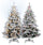 Albero di Natale Artificiale Floccato Effetto Realistico Innevato 180 cm 628 Rami con 2200 Luci Bianco Caldo e Multicolor Effetto Neve