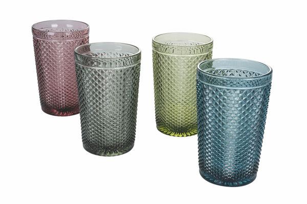 acquista Set 4 Bicchieri Bibita in Vetro 350 ml Villa d'Este Home Tivoli Rombi