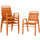 Set 4 Sedie da Giardino 56x66x91 cm Impilabili in Acciaio e PPArancione