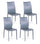 Set 4 Sedie 42x41xH95 cm in Similcuoio Kitty Grigio Scuro