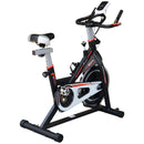 Cyclette Allenamento Aerobico da Casa Professionale in Acciaio Nero 