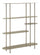 Libreria Saturno Tortora 118x31x139 cm in Metallo Grigio tortora