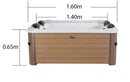 Vasca Idromassaggio da Esterno Spa Smontabile 160x160x65 cm 6 Persone Oslo Amber Pannello OLED