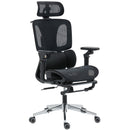 Sedia da Ufficio Ergonomica con Braccioli Poggiatesta Schienale Regolabili Funzione Dondolo in Rete Nero      