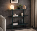 Console Saturno Ottanio 90x28x81 cm in Metallo Verde acqua      