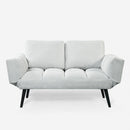 Divano 2 Posti 186x78x87 cm in Tessuto Grigio chiaro