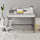 Scrivania con Cassetto 101x60x110 cm in MDF Leila Bianco e Antracite