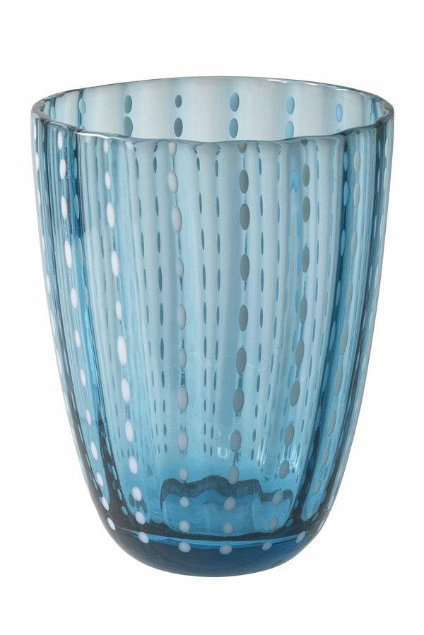 Set 6 Bicchieri per Acqua in Vetro con Pois e Superficie Ondulata 300 ml Villa d'Este Home Tivoli Kalahari prezzo