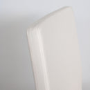 Sedia 40/44x42x86 cm Aury gambe Antracite in Similpelle Bianca