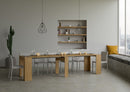 Consolle Allungabile 90-308x48x77 cm in Nobilitato Marrone
