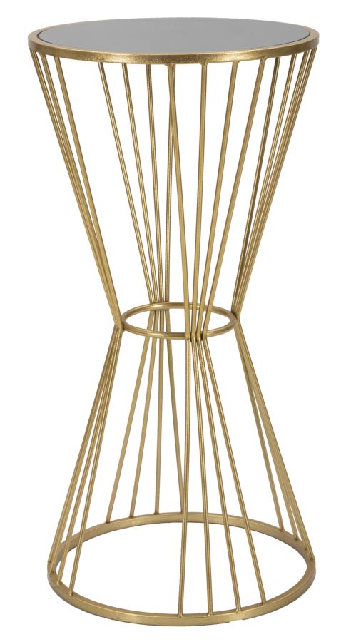 Tavolino Super 40x80x40 cm in Ferro e MDF Oro online