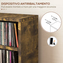 Set 2 Pezzi Mobile Libreria Porta CD 21x19.2x88,3 cm Marrone    
