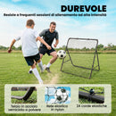 Rete di Rimbalzo per Calcio con 5 Angoli Regolabili Rete Multi-Sport per Allenamento in Acciaio e Nylon Nero      