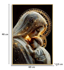 Stampa Decorata su Tela Laccata con Cornice Maternity 60x3,5x90 cm in Abete e Tela e Plastica      