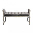 Panca Madelyn in Velluto Taupe 113x48x 45/60 h cm in Legno Tortora