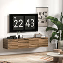 Mobile Sospeso con Armadietti in Stile Industriale 150x35x32 cm in Truciolato Marrone   