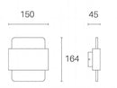 Applique da Esterno a LED 6W+6W 3000K Sovil Grigio