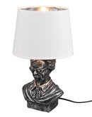 Lampada da Tavolo da Interno Attacco E14 in Ceramica Argento anticato