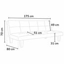Divano Letto 175x80x70 cm in Microfibra Blu