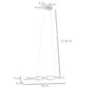 Lampadario a LED Moderno Sospeso Luce Fredda 6500K 90x9x9 cm  Argento
