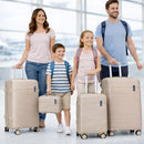 Set 4 Valigie Rigide Beauty Case Bagaglio Trolley con Ruote Easy Roll Beige      