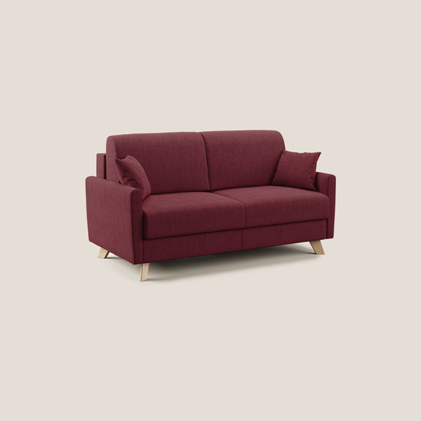 acquista Divano Letto 2 Posti 160x94x97 cm in Tessuto Rosso