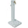 Fontana da Giardino con Rubinetto in Ottone e Base con Ciottoli 40x40x97 cm in Acciaio Bianco