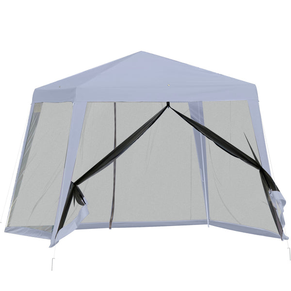 online Gazebo da Giardino 3x3m con Zanzariera Grigio