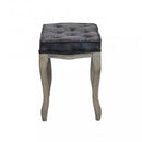Sgabello Marly 50x36x47 h cm in Legno e Similpelle Grigio