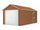 Casetta Box da Giardino in Lamiera di Acciaio 360x1064x307 cm Legno