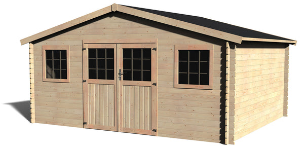 Casetta Box da Giardino per Attrezzi 4,78x3,98m Senza Pavimento in Legno Abete 28mm Floridan N1 prezzo