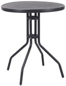 Tavolino da Giardino Ø60 cm in Acciaio Becker Wood Grigio
