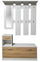 Mobile per Ingresso Scarpiera Appendiabiti e Specchio in Legno Truciolare Bianco e 3D Sonoma
