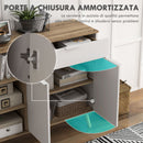 Mobile Multiuso Salvaspazio 95x35x85 cm in Truciolato Bianco