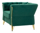 Poltrona Emy Verde con Cuscino 104x83x76 cm in Legno e Poliestere      