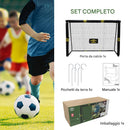 Porta da Calcio Piccola per Allenamento 180x120x60cm da Esterno Umbro Rete Antiurto in Metallo Giallo e Nero      
