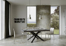 Tavolo Allungabile 180-440x90x77 cm Volantis Premium Cemento Telaio Antracite 