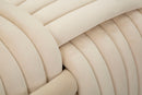 Panca Softy Crema 90x45x45 cm in MDF e Cotone e Poliestere Crema      