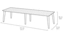 Tavolo da Giardino 313x98x74 cm in Resina Keter Lima 320 Bianco