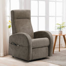 Poltrona Alzapersona Elettrica 2 Motori 74x85x160 cm in Tessuto Grigio chiaro