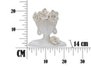 Vaso Woman Young 21,7x14x21 cm Porcellana Bianco e Oro