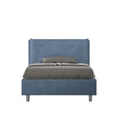 Letto 1 Piazza E Mezzo Imbottito in Microfibra Appia Large Blu Varie Misure